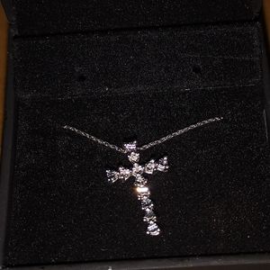 Zales Diamond Accent Cross Pendant in Sterling Silver